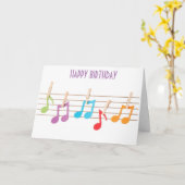 FARBHAFTE MUSIKKNOTEN BIRTHDAY WISHES KARTE (Gelbe Blume)