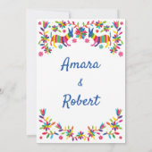 FARBHAFTE OTOMI MEXIKANISCHE EINLADUNG (Rückseite)