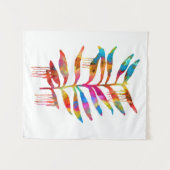 FARBHAFTE RAINBOW ART-BLÄTTER WANDTEPPICH (Vorderseite (Horizontal))