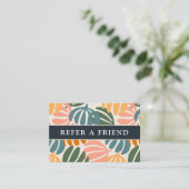 FARBHAFTE RETRO-BLÄTTER GRUPPEN BOTANISCHE REFEREN VISITENKARTE (Stehend Vorderseite)