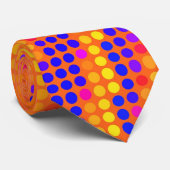 FARBHAFTE RETRO RAINBOW DOTS ART KRAWATTE (Gerollt)
