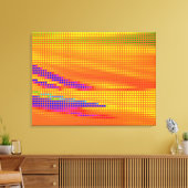 FARBHAFTE RETRO RAINBOW DOTS ART LEINWANDDRUCK (Insitu (Wohnzimmer))