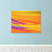 FARBHAFTE RETRO RAINBOW DOTS ART LEINWANDDRUCK (Insitu (Holzboden))