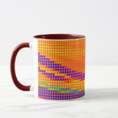 FARBHAFTE RETRO RAINBOW DOTS ART TASSE (Links)