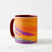 FARBHAFTE RETRO RAINBOW DOTS ART TASSE (Vorderseite Links)