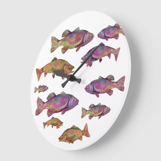 FARBHAFTE ROINBOOT GROßE WANDUHR (Winkel)