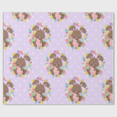 FARBHAFTE SCHOKOLADENBUNNEN UND EIER GESCHENKPAPIER (Flach)