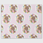 FARBHAFTE SCHOKOLADENBUNNEN UND EIER GESCHENKPAPIER (Flach)