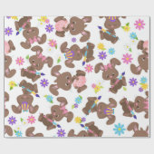 FARBHAFTE SCHOKOLADENBUNNEN UND EIER GESCHENKPAPIER (Flach)