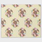 FARBHAFTE SCHOKOLADENBUNNEN UND EIER GESCHENKPAPIER (Flach)