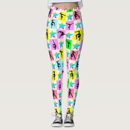 FARBHAFTE SUPER STAR GYMNASTICS LEGGINGS