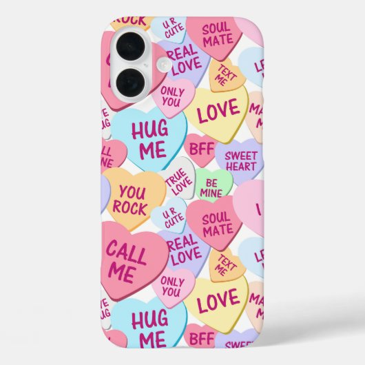 FARBHAFTE VALENTINE MESSAGE HEARDS CANDY Case-Mate iPhone HÜLLE (Rückseite)