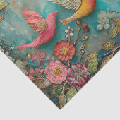 FARBHAFTE VÖGEL IN FLIGHT MIXED MEDIA DECOUPAGE SEIDENPAPIER (Ausschnitt)