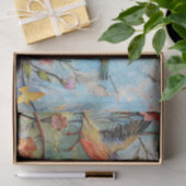 FARBHAFTE VÖGEL IN FLIGHT MIXED MEDIA DECOUPAGE SEIDENPAPIER (Geschenk)