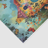 FARBHAFTE ZUHAUSE IM FRÜHJAHRESGARTEN-DECOUPAY SEIDENPAPIER (Ausschnitt)