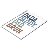 FARBHAFTER BOLD DADA DADDY VATER BRUH VATER'S DAY NOTIZBLOCK (Linke Seite)