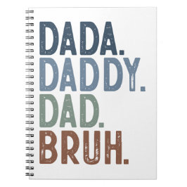 FARBHAFTER BOLD DADA DADDY VATER BRUH VATER'S DAY NOTIZBLOCK