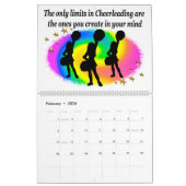 FARBHAFTER INSPIRATIONELLER QUOTE CHEERLEADING CAL KALENDER (Feb 2026)