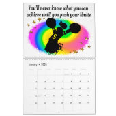 FARBHAFTER INSPIRATIONELLER QUOTE CHEERLEADING CAL KALENDER (Jan 2026)