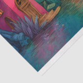 FARBHAFTES FAIRDDORFDEKOUPAGE TISSUPAPIER SEIDENPAPIER (Ausschnitt)