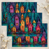 FARBHAFTES FAIRDDORFDEKOUPAGE TISSUPAPIER SEIDENPAPIER