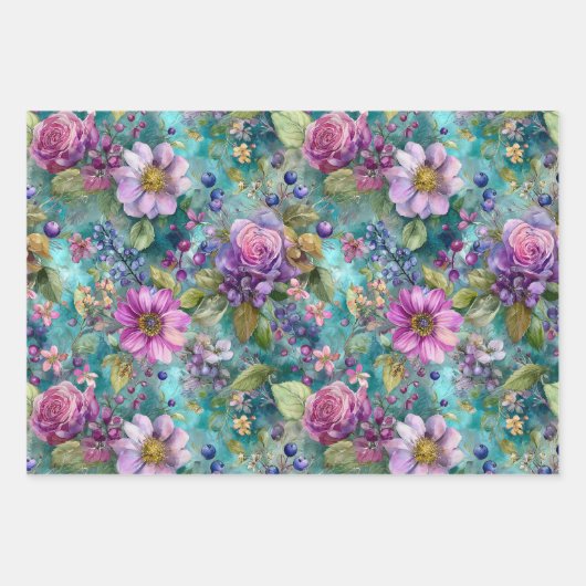 FARBHAFTES FRÜHSTÜCK DEKORATIVES PAPIER SET (Vorderseite)