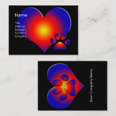 FARBHAFTES HERZ VISITENKARTE (Vorne/Hinten)