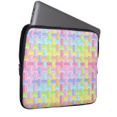 FARBHAFTES PASTEL-WEAVE-MUSTER LAPTOPSCHUTZHÜLLE (Vorne Rechts)