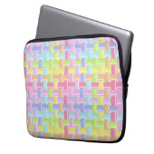 FARBHAFTES PASTEL-WEAVE-MUSTER LAPTOPSCHUTZHÜLLE (Vorderseite Links)