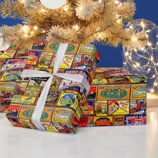 FARBHAFTES VINTAGES KINDERBÜROPAPIER GESCHENKPAPIER (Feiertage)
