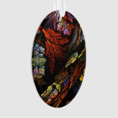 Farbharmonie Abstrakte Kunst Akronylic Oval Ornament (Vorderseite)