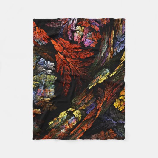 Farbharmonie Abstrakte Kunst Fleecedecke (Vorderseite)
