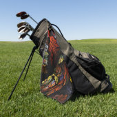 Farbharmonie Abstrakte Kunst Golfhandtuch (Gras)