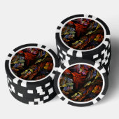 Farbharmonie Abstrakte Kunst Pokerchips (Stapel)