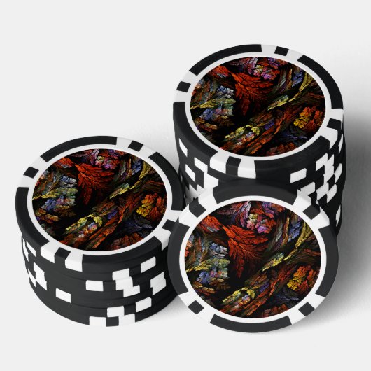 Farbharmonie Abstrakte Kunst Pokerchips (Stapel)