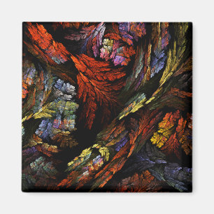 Farbharmonie Abstrakte Kunst Quadratischer Magnet