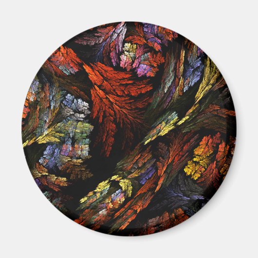 Farbharmonie Abstrakte Kunst Runde Magnet (Vorne)