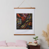 Farbharmonie Abstrakte Kunst Wandteppich Mit Holzrahmen (Schlafzimmer)