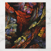 Farbharmonie Abstrakte Kunst Weinetikett (Einzelnes Label)