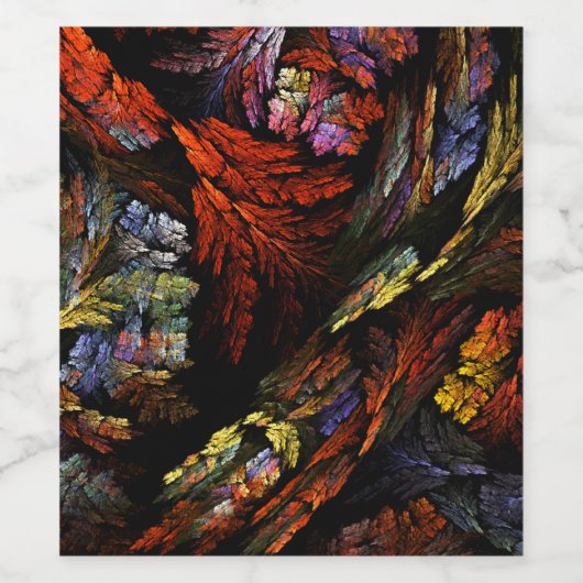 Farbharmonie Abstrakte Kunst Weinetikett (Einzelnes Label)