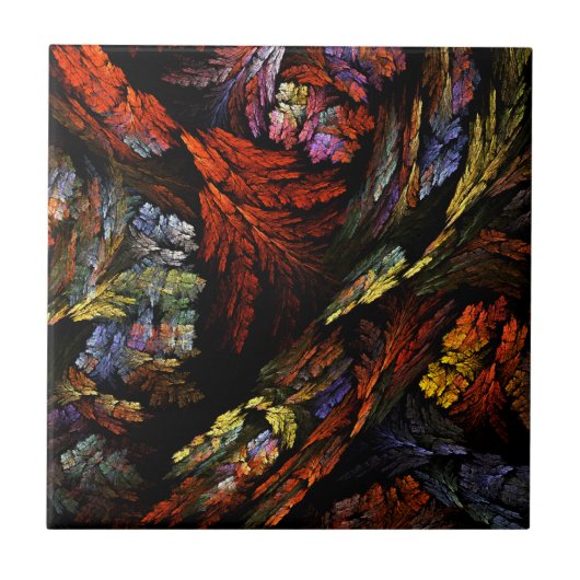 Farbharmonie Abstrakte Kunstgalerie Fliese (Vorderseite)