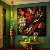 Farbharmonie Abstrakte Kunstgewerbe Leinwand Print