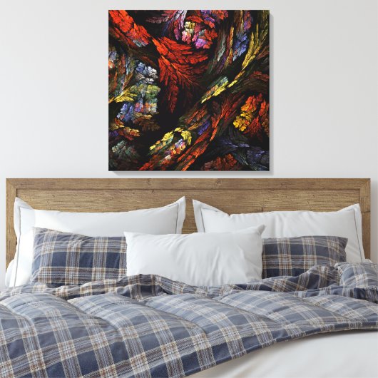 Farbharmonie Abstrakte Kunstgewerbe Leinwand Print (Insitu (Schlafzimmer))