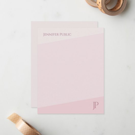 Farbharmonie Monogramm Einfache moderne Vorlage (Vorderseite/Rückseite Beispiel)