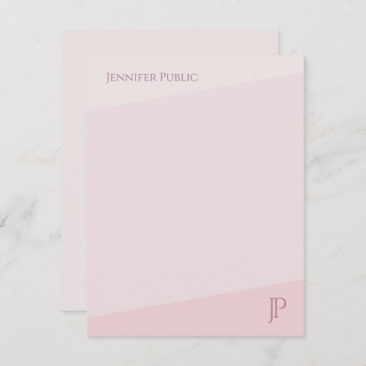 Farbharmonie Monogramm Einfache moderne Vorlage (Vorne/Hinten)