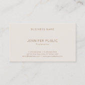 Farbharmonie Schlichter Beruflicher Luxus Top Modi Visitenkarte (Rückseite)