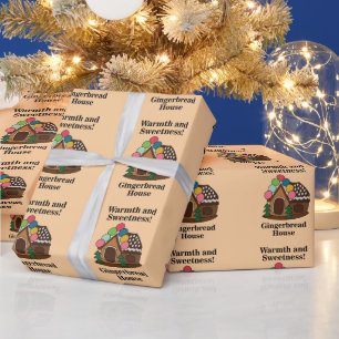 Farbhaus aus Lebkuchen Geschenkpapier