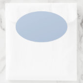 Farbhellblau Ovaler Aufkleber (Tasche)