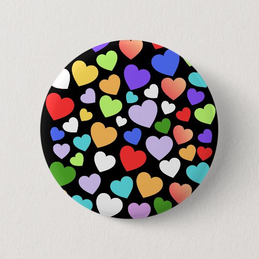 Farbherz-Aufkleber Button (Vorderseite)
