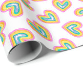 Farbherz geschenkpapier (Rolleneckpunkt)